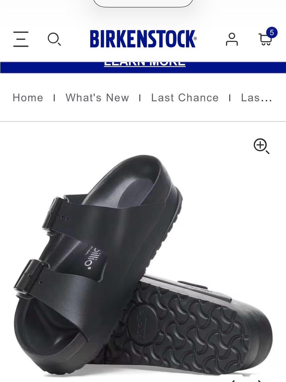 Birkenstock Papillio Exquisite Black Leather Double Buckle Platform - Picture 10 of 12